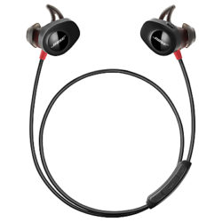 Bose® SoundSport™ Pulse Sweat & Weather-Resistant Wireless In-Ear Headphones with Heart Rate Sensor, Bluetooth/NFC, 3-Button In-Line Remote & Carry Case, Red/Black